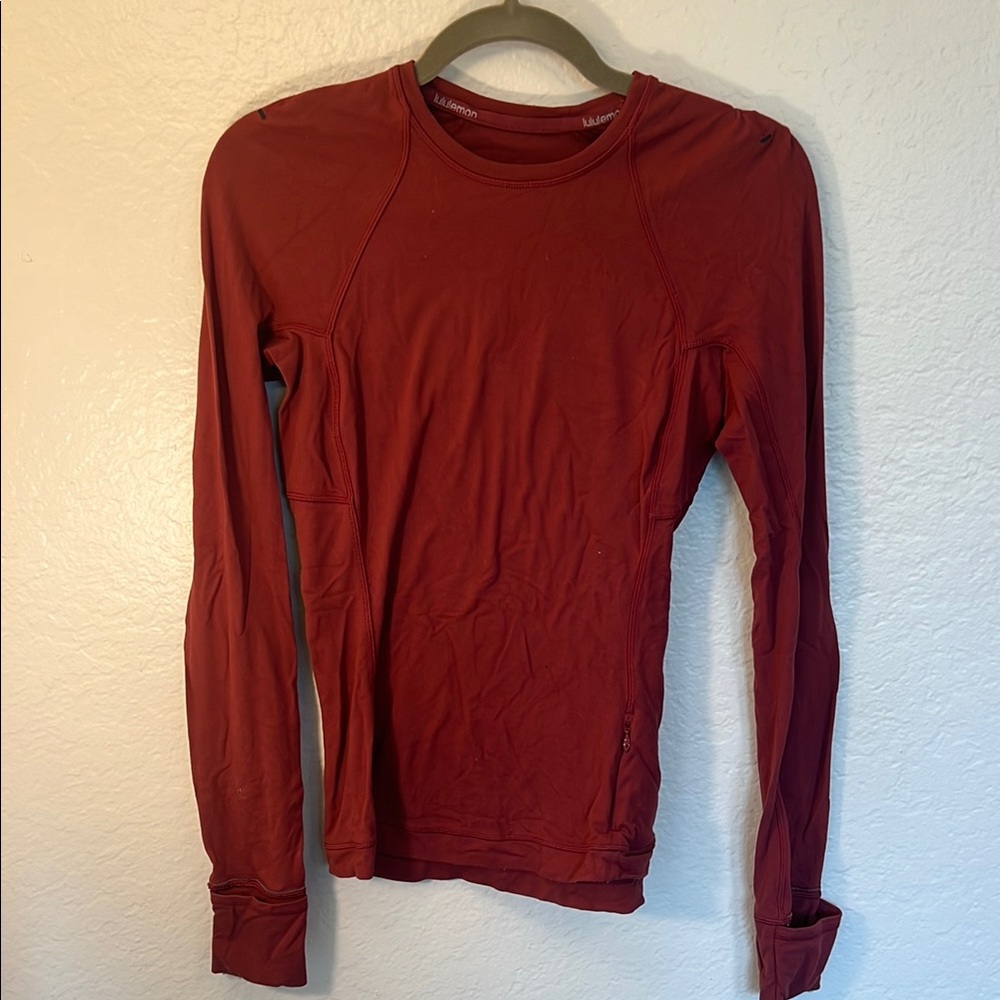 Lululemon Red Long Sleeve Top